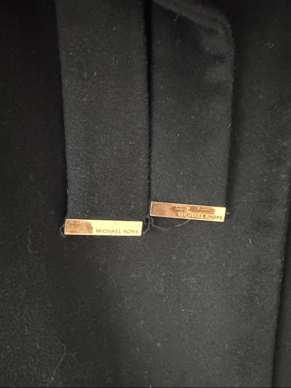 MICHAEL Michael Kors Wool-Blend Asymmetrical Belted Walker Coat. Size Medium. - Picture 2 of 8
